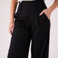Love Laura High Waist Wide Leg Trousers In Black