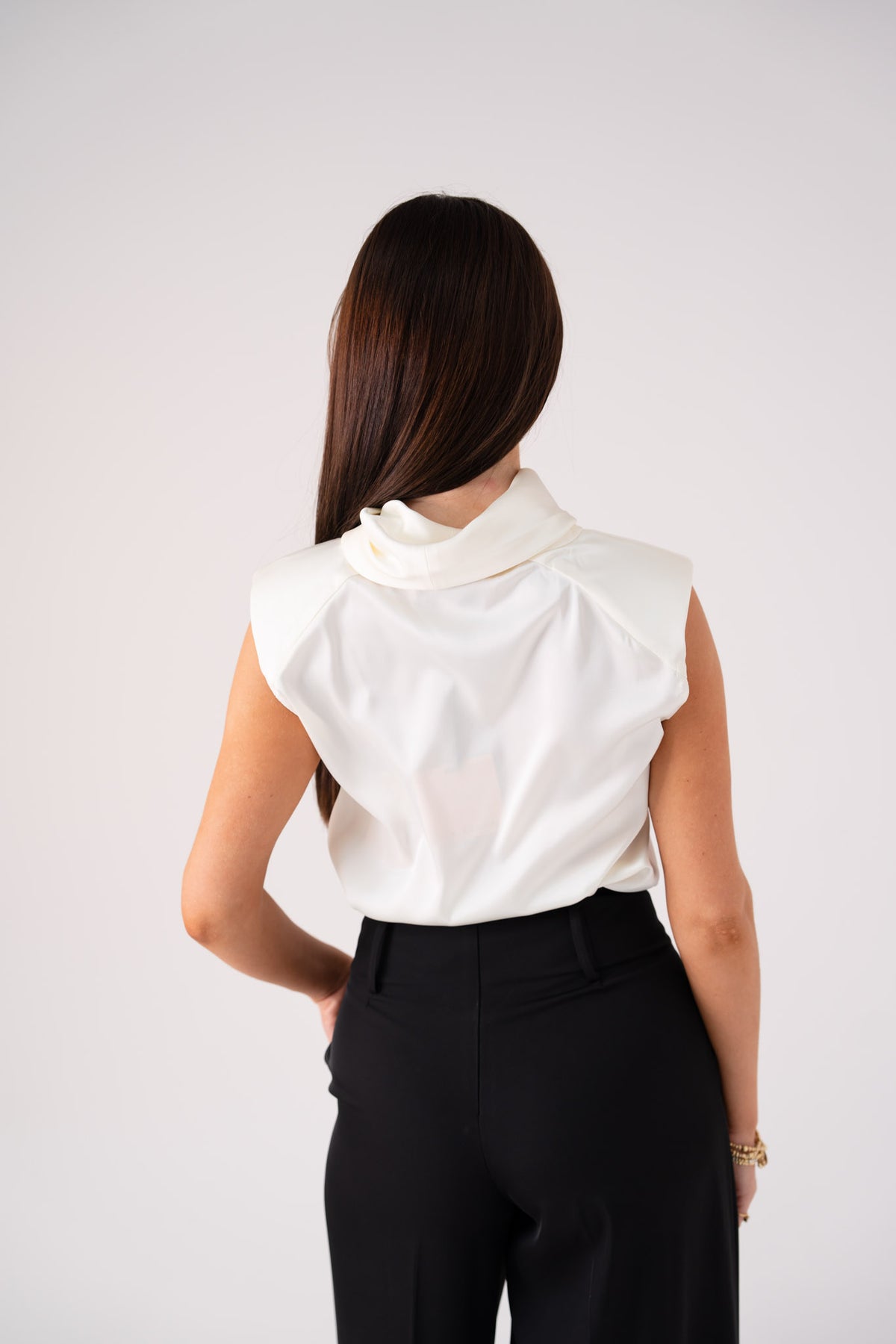 Love Laura Cowl Neck Top In Cream