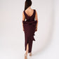 Love Laura Statement Bow Dress In Mulberry