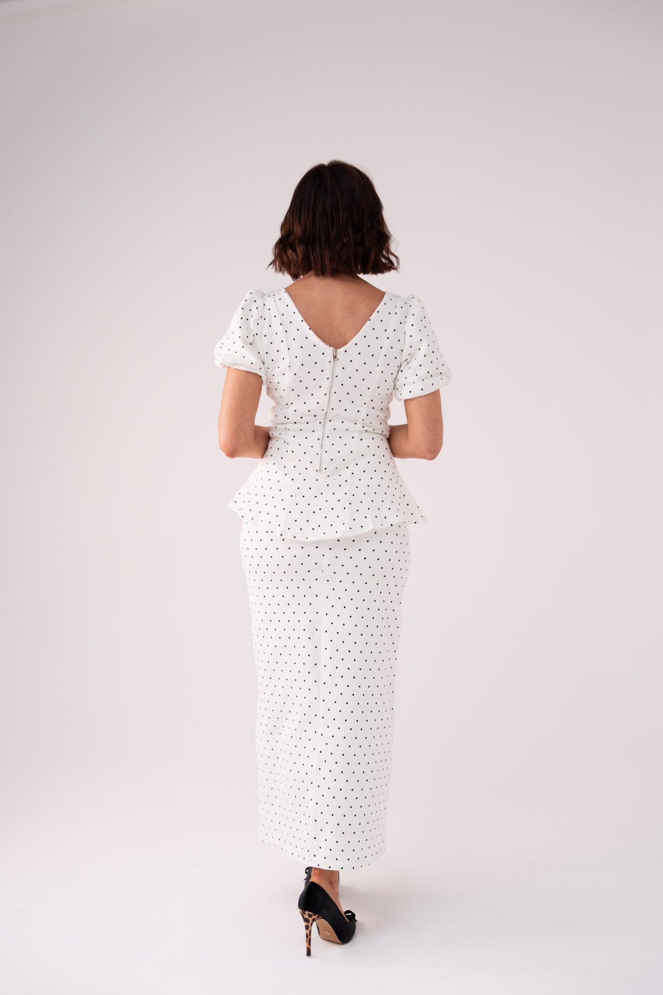 Love Laura Polka Dot Skirt In White