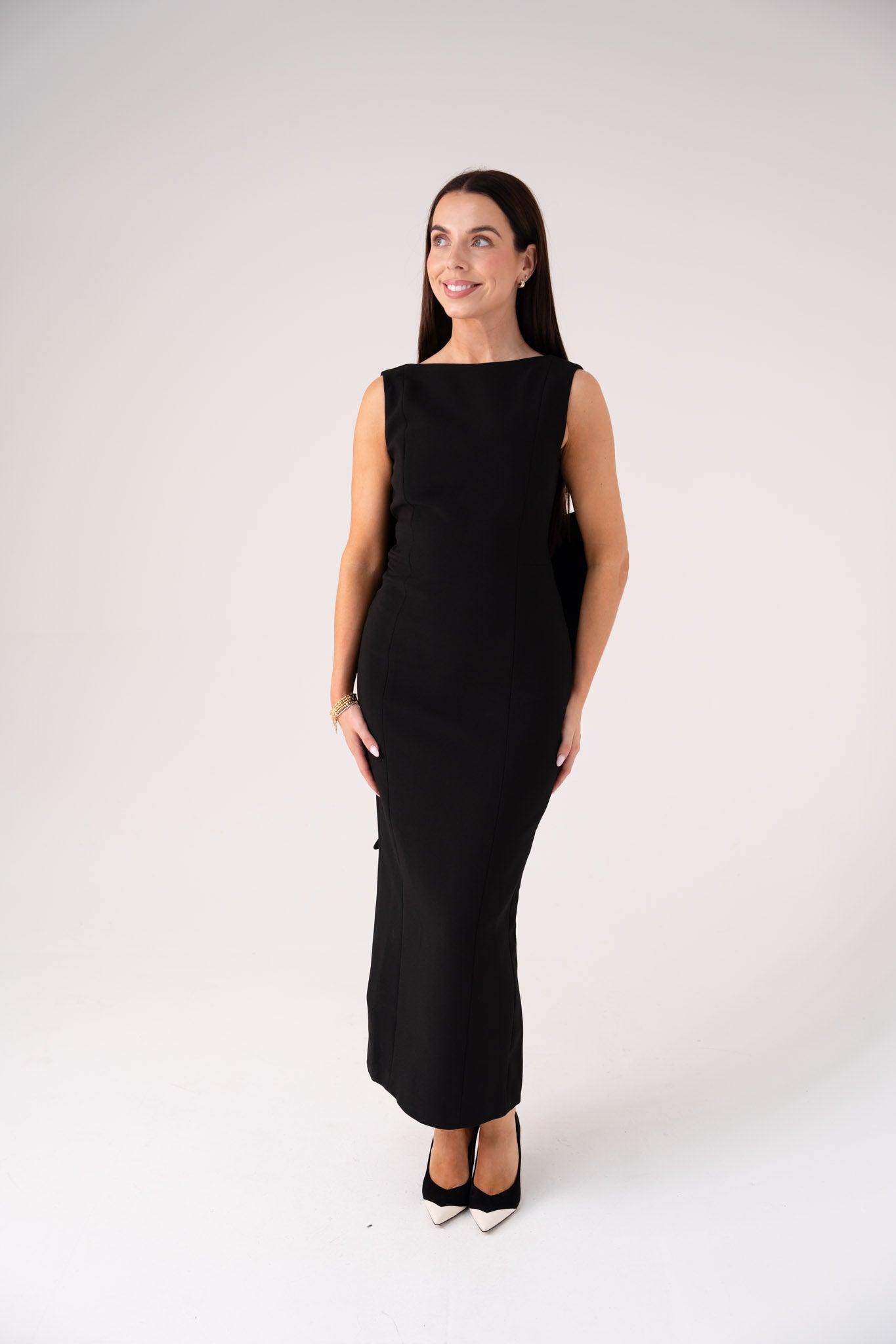 Love Laura Statement Bow Dress In Black
