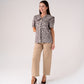 Love Laura Statement Collar Top In Leopard Print