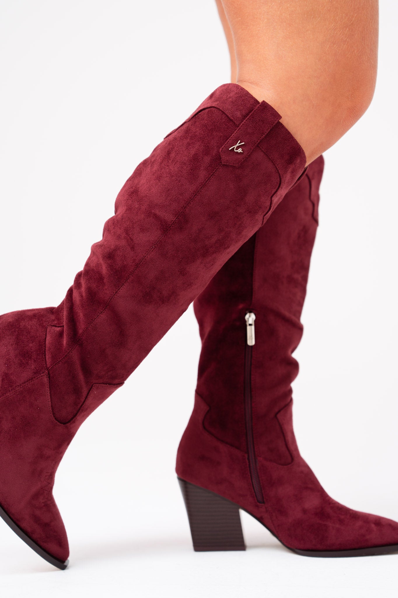Love Laura Western Boot In Burgundy