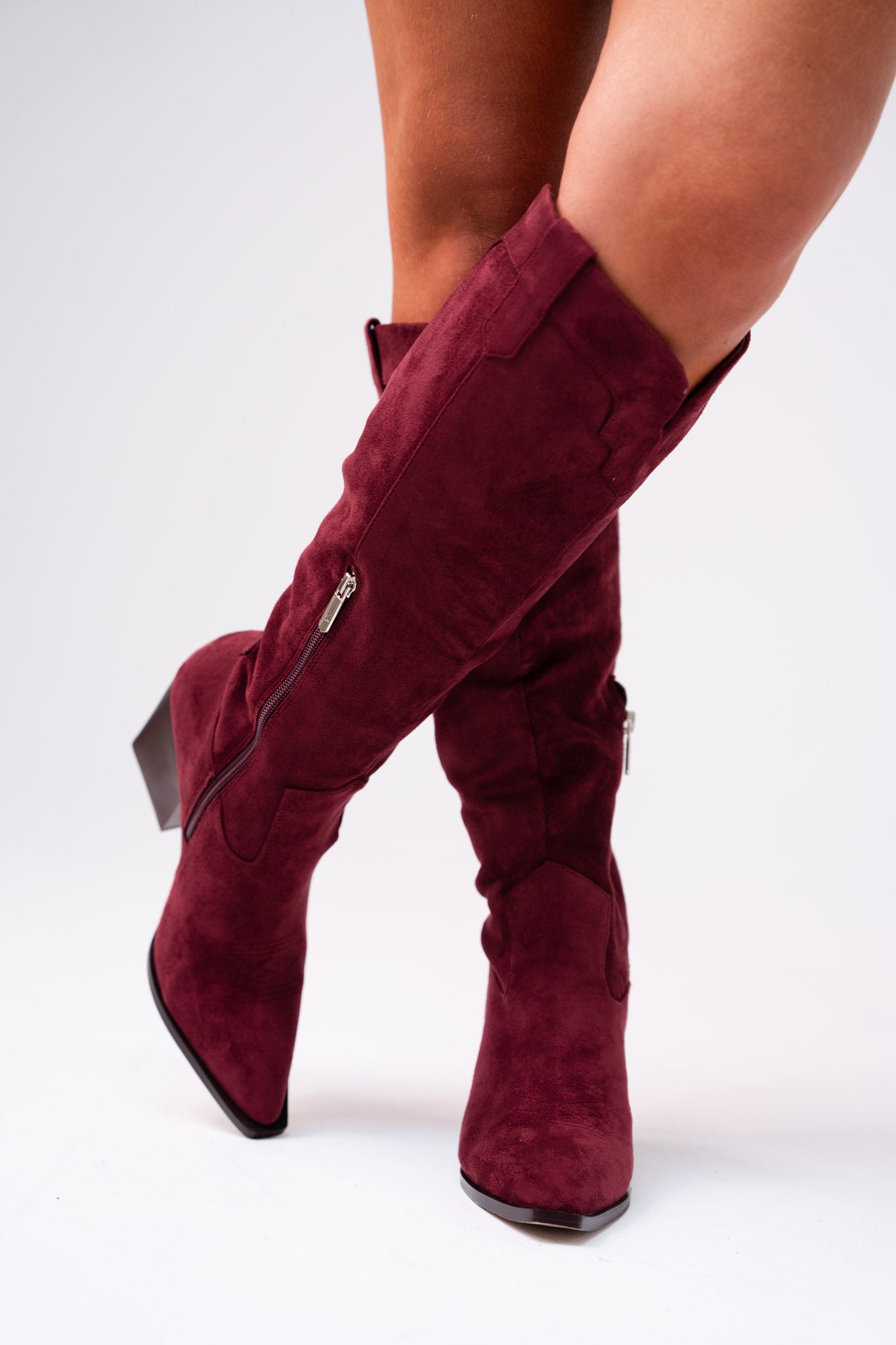 Love Laura Western Boot In Burgundy