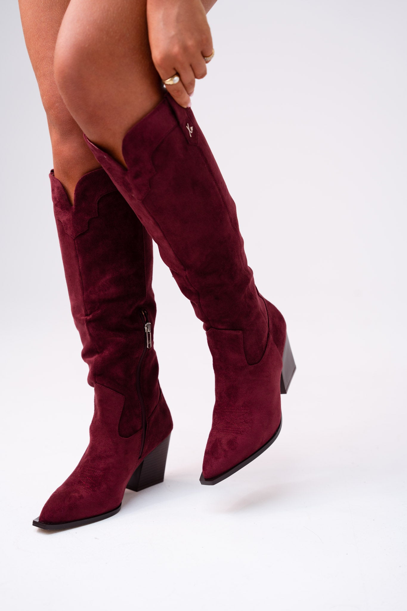 Love Laura Western Boot In Burgundy