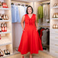 Love Laura Forever Bow Midi Dress in Red