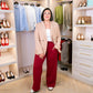 Love Laura Leisure Trousers In Dark Red