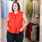 Love Laura Peplum Sleeveless Knit In Red