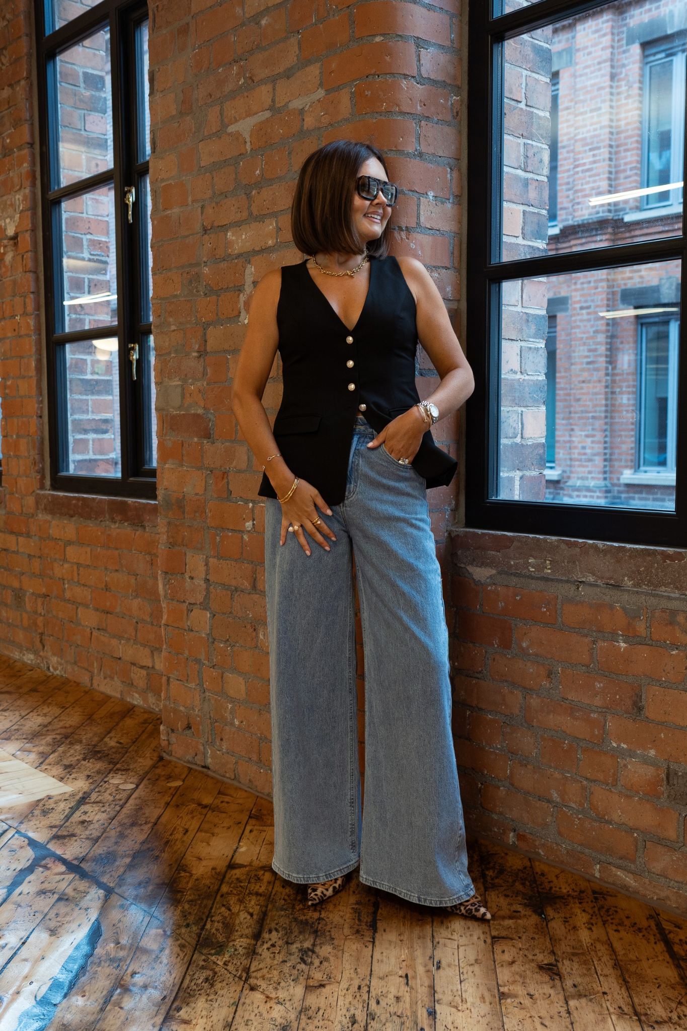 Love Laura Wide Leg Jeans In Light Wash