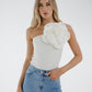 Holly Floral One Shoulder Bodysuit In White