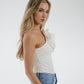 Holly Floral One Shoulder Bodysuit In White