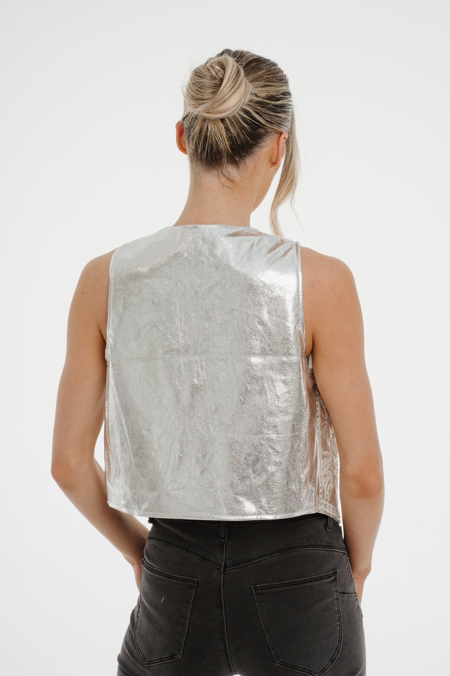 Millie Star Waistcoat In Silver