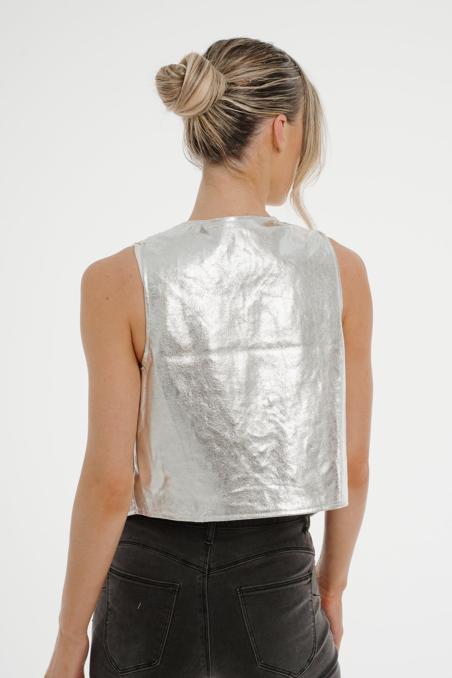 Millie Star Waistcoat In Silver