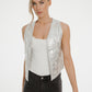 Millie Star Waistcoat In Silver