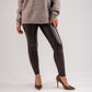 Freya Leather Look Leggings In Chocolate