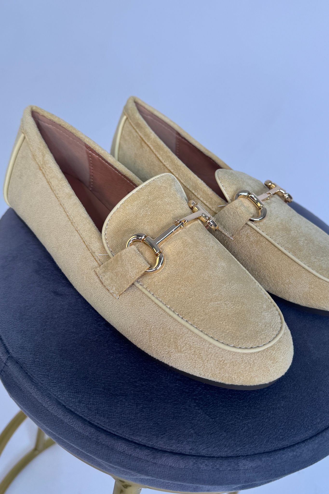 Sadie Faux Suede Loafer In Lemon