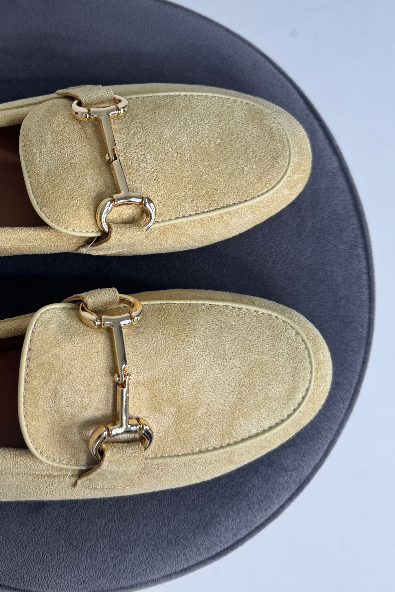 Sadie Faux Suede Loafer In Lemon