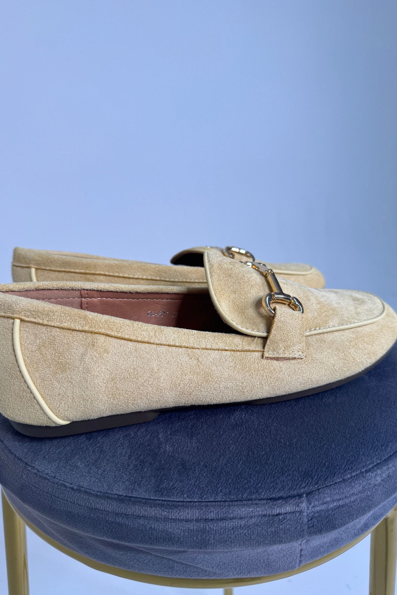 Sadie Faux Suede Loafer In Lemon