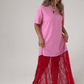 Love Laura Contrast T-Shirt Dress In Pink