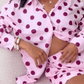 Love Laura Polka Dot Shirt In Pink