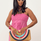 Love Laura Crochet Maxi Dress In Pink