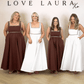 Love Laura Heart Embroidered Dress In Chocolate