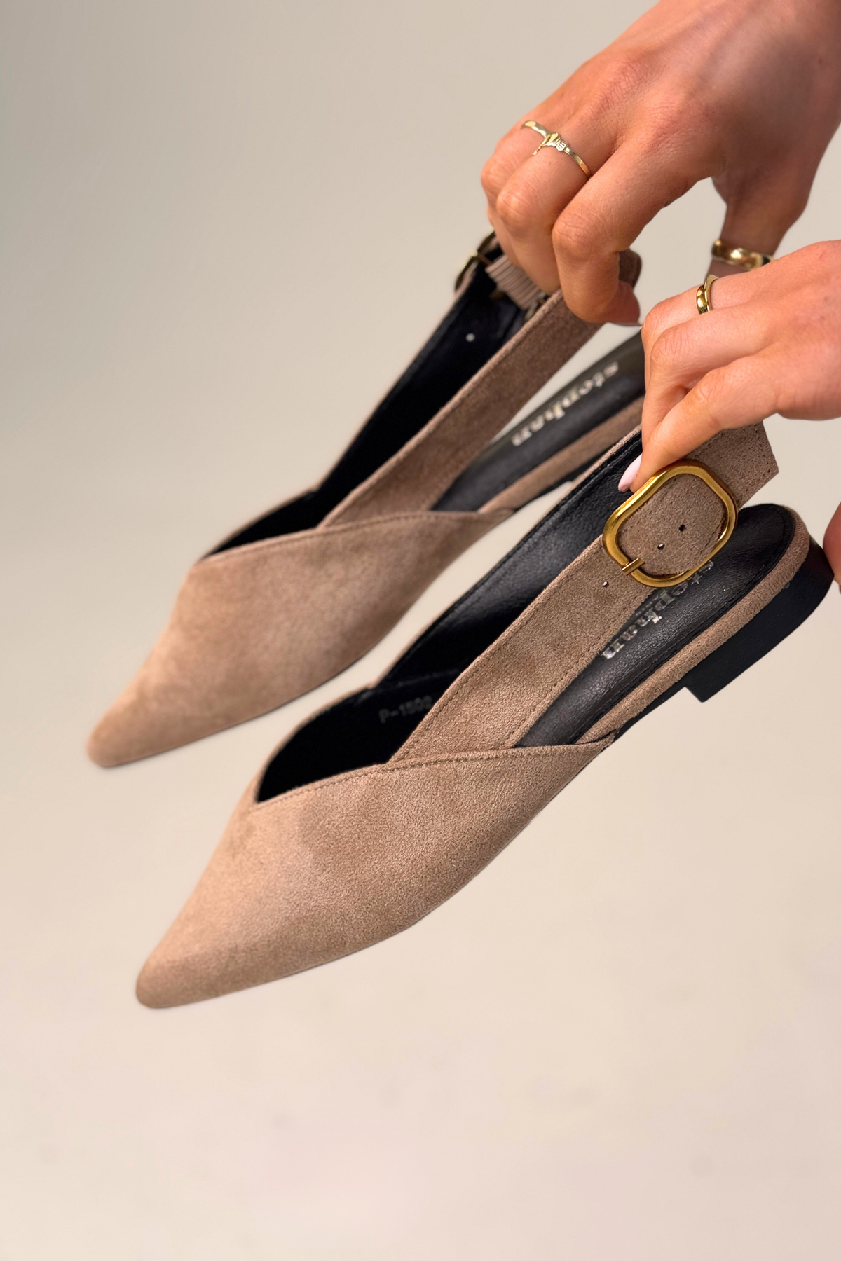 Sadie Faux Suede Slingback Pump In Beige