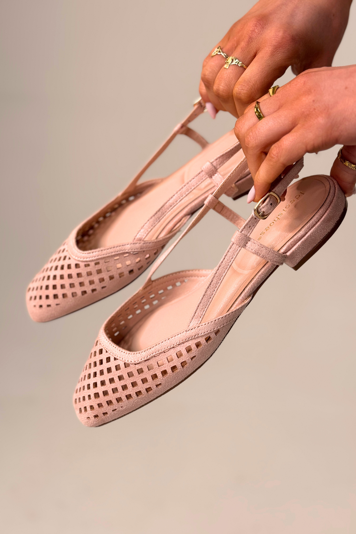 Izzy Woven Slingback In Blush