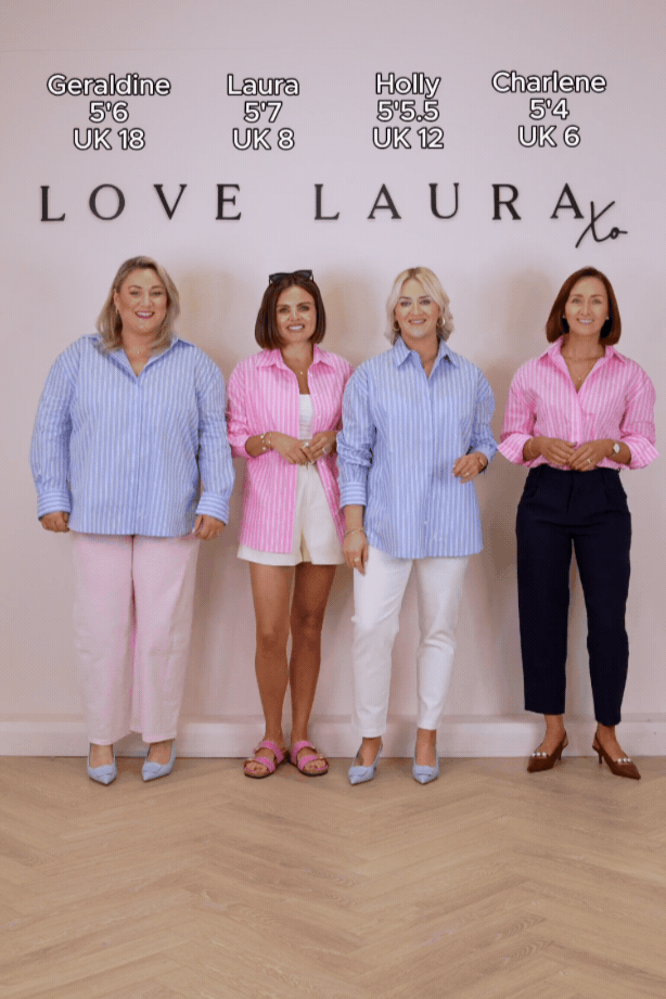 Love Laura Stripe Shirt In Pink
