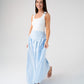 Willow Asymmetric Waist Maxi Skirt In Blue