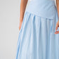Willow Asymmetric Waist Maxi Skirt In Blue