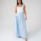 Willow Asymmetric Waist Maxi Skirt In Blue