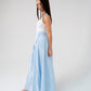 Willow Asymmetric Waist Maxi Skirt In Blue