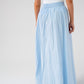 Willow Asymmetric Waist Maxi Skirt In Blue