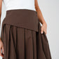 Willow Asymmetric Waist Maxi Skirt In Coffee