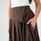 Willow Asymmetric Waist Maxi Skirt In Coffee
