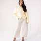 Willow Balloon Sleeve Blazer In Lemon