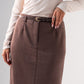 Willow Faux Suede Skirt In Mocha