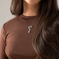 Willow Long Sleeve Top In Coffee