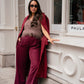 Love Laura Coat In Burgundy