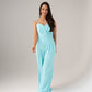 Alana Pleat Front Jumpsuit In Blue