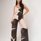 Alana Printed Trousers In Green Mix