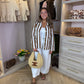 Kiera Stripe Shirt In Chocolate