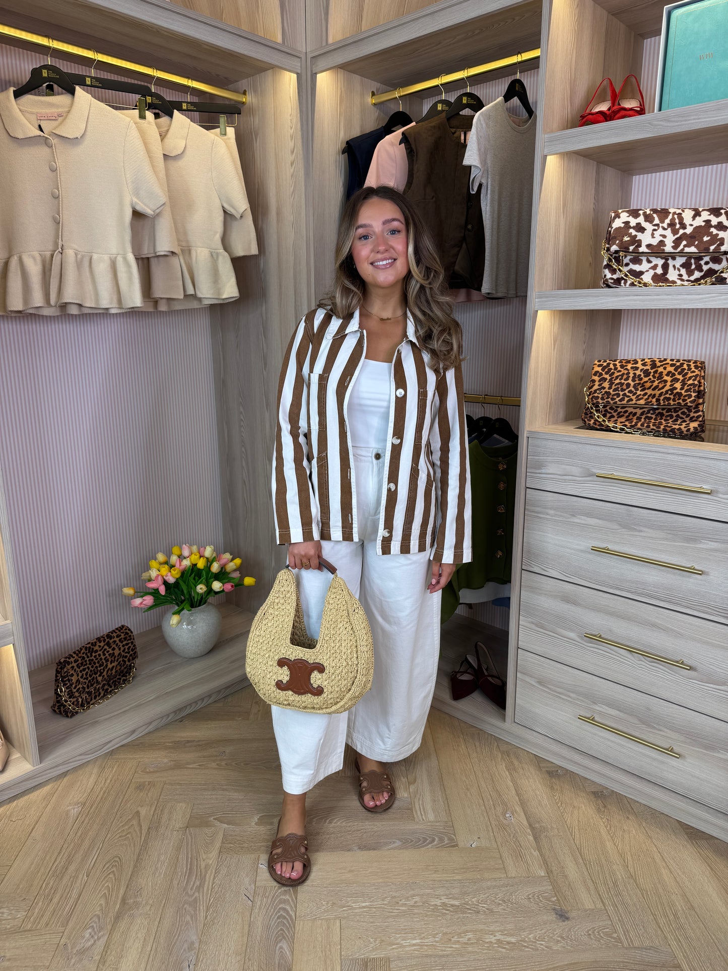 Kiera Stripe Shirt In Chocolate