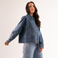 Cathy Denim Jacket In Mid Wash