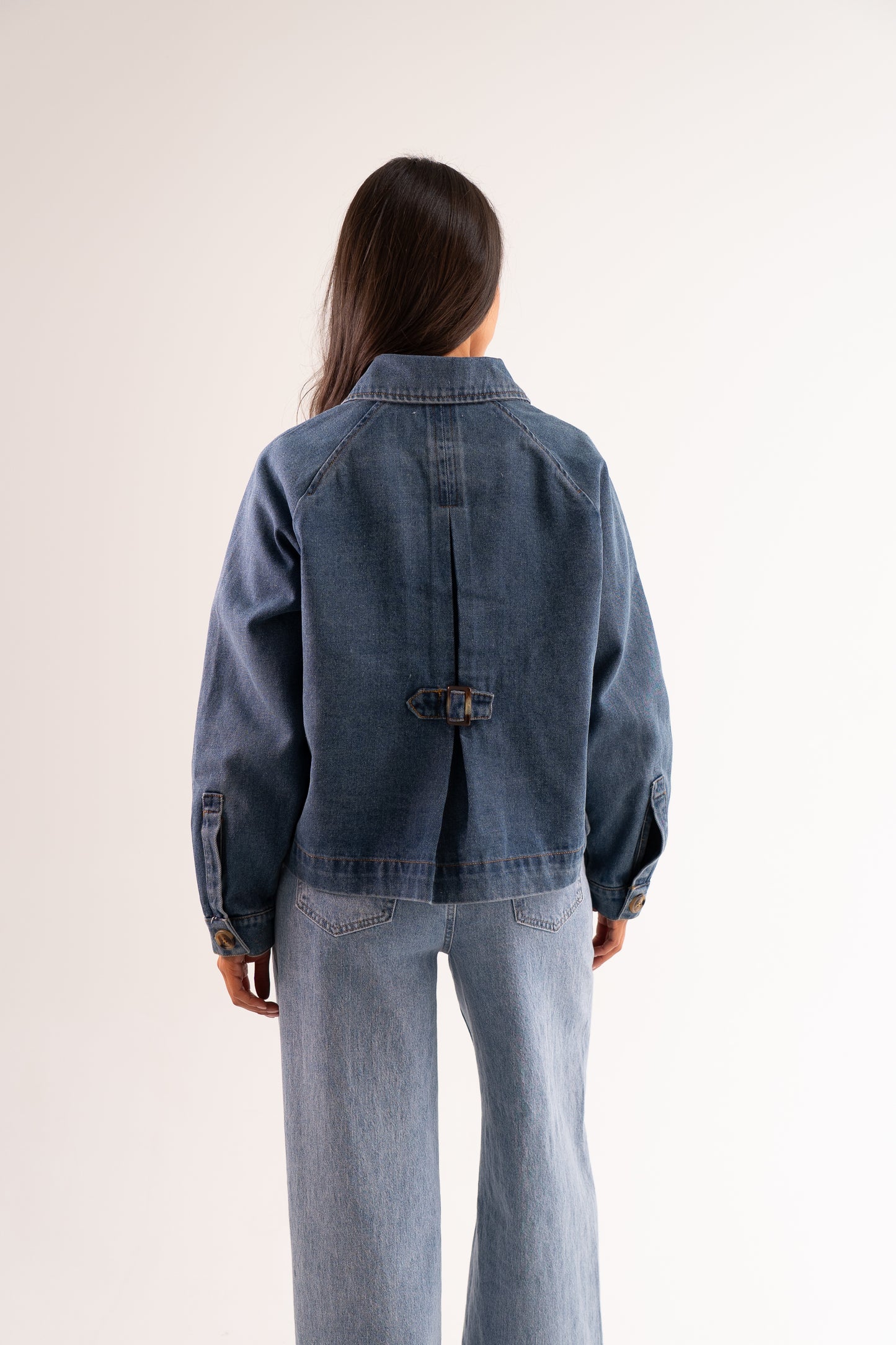 Cathy Denim Jacket In Mid Wash