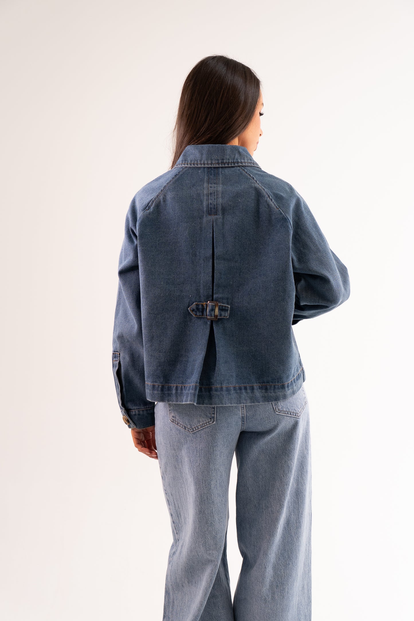 Cathy Denim Jacket In Mid Wash