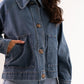 Cathy Denim Jacket In Mid Wash