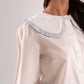 Connie Contrast Collar Shirt In White
