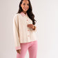 Connie Contrast Trim Jacket In Cream
